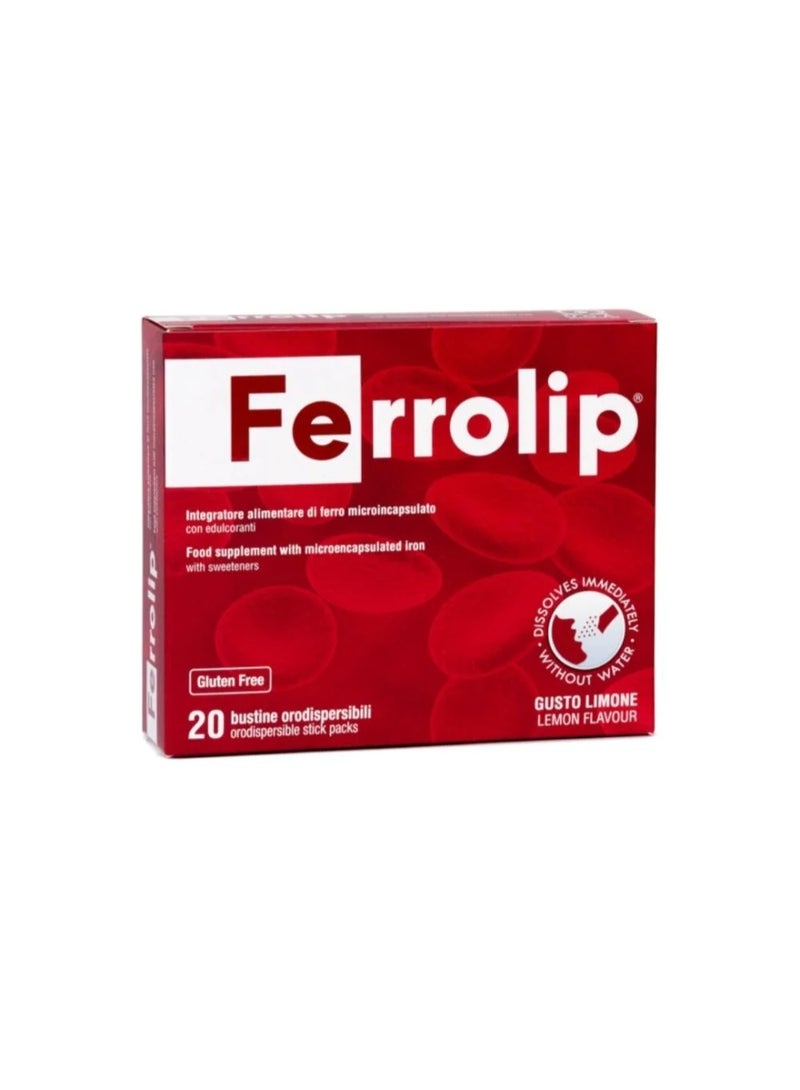 Ferrolip Orodispersible Stick Pack Powder 20s (Lemon Flavour)